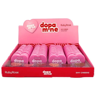 Box C/ 36 Unidades Blush Compacto Matte Shy Cheeks Dopamine Ruby Rose R$: