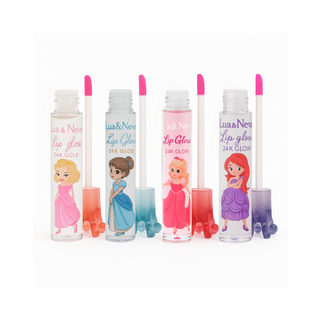 Kit c/ 4 Unidades - Lip Gloss Princesa | Lua & Neve (R$ 5,49)