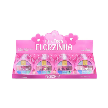 Box Paleta de Sombras C/ 09 Cores Florzinha Mia Make - 24 Unidades