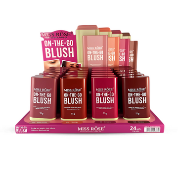 Box c/ 24 Unidades - Blush Stick On-The-Go | Miss Rôse (R$ 13,39)