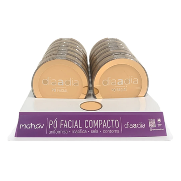 Pó Compacto Facial Dia a Dia Mahav - Box  com 12 Unidades (Cor 02)