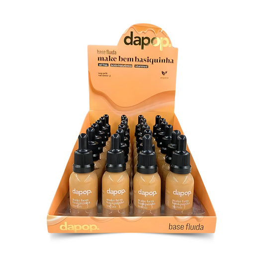 Base Fluida Vegana Make Bem Basiquinha Dapop – Box com 24 Unidades