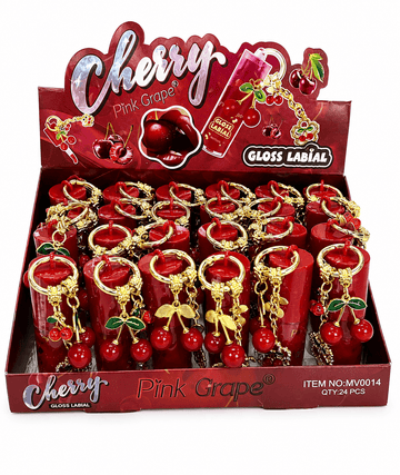 Box Gloss Labial Cherry  Pink Grape - 24 Unidades