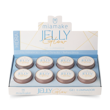 Geleia Iluminadora Corporal Jelly Glow Mia Make – Box com 8 Unidades