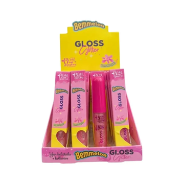 Gloss Glitter Tutti Frutti Bem Me Quero Bella Makeup – Box com 24 Unidades