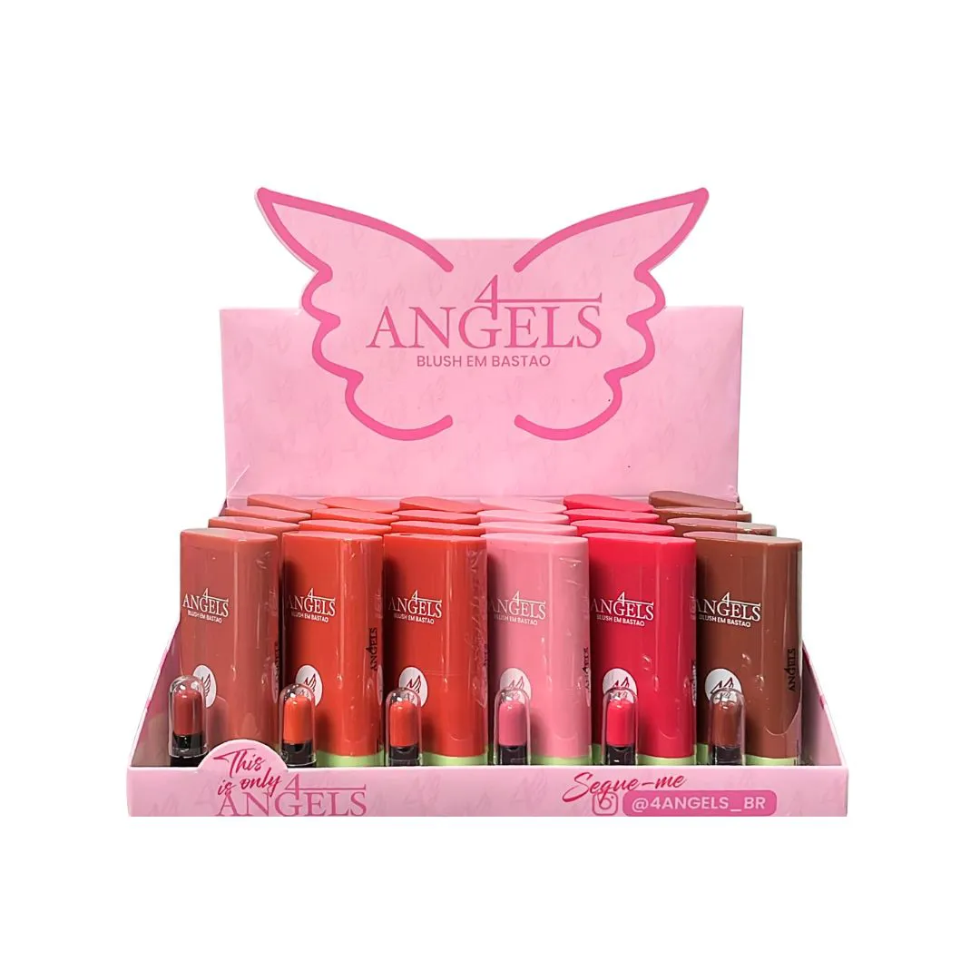 Box Blush em Bastão 4 Angels - 24 Unidades