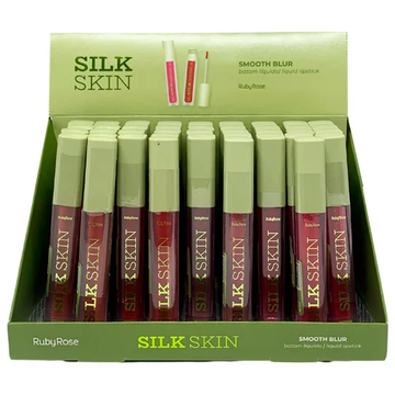 Box C/ 36 Unidades Batom Líquido Smooth Blur Silk Skin Ruby Rose R$: