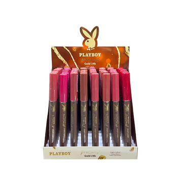 Lápis Labial Precious Gold 24k Playboy - Box com 48 Unidades