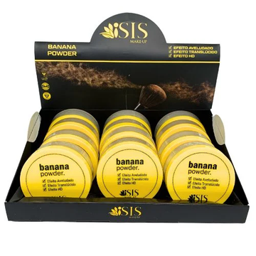 Box Pó Facial Banana Powder Isis Makeup - 12 Unidades