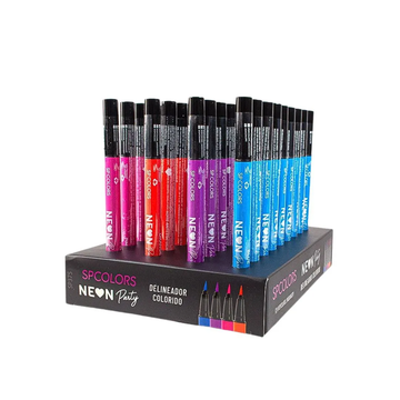 Box C/ 36 Unidades Delineador Colorido Neon Party SP Colors R$: 6,39
