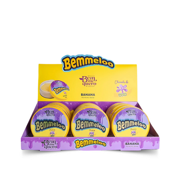 Pó Facial Solto Banana Bemmeloo Fragrância Uva – Box com 12 Unidades