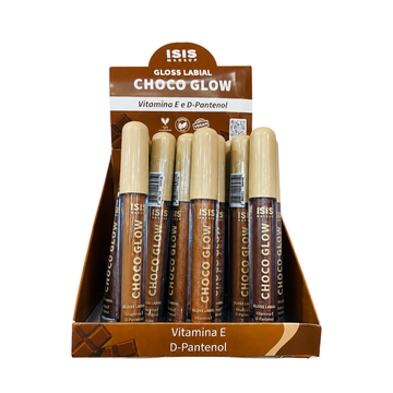 Box Gloss Labial Choco Glow Isis Makeup - 36 Unidades