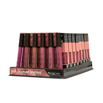 Box C/48 Unidades - Batom Líquido 24h Nude Cor 319 ao 324 | Max Love (R$ 6,25)