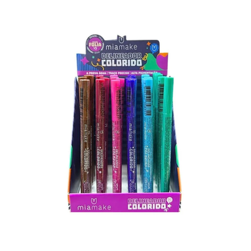 Box C/ 24 Unidades Delineador Colorido Coleção Folia Mia Make R$: 4,90