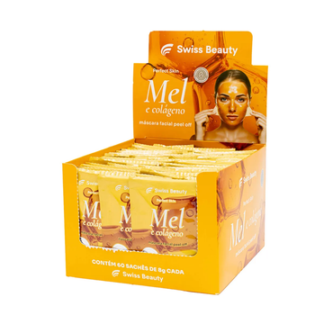 Máscara Facial Perfect Skin Mel e Colágeno Swiss Beauty – Box com 60 Unidades
