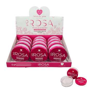 Pó Facial Rosa Ultrafino Forever You com Óleo de Rosa Mosqueta – Box com 12 Unidades