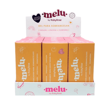 Gel Modelador para Sobrancelha Melu by Ruby Rose – Box com 24 Unidades