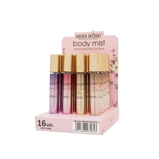 Body Mist Deo Colônia Miss Rôse – Box com 16 Unidades