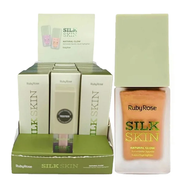 Iluminador Líquido Ruby Rose Silk Skin – Box com 12 Unidades (Moonlight)