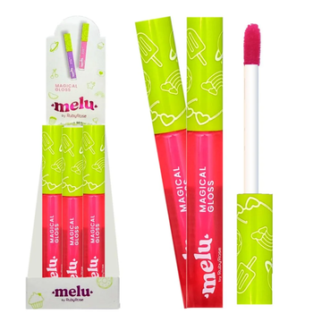 Magical Gloss Melu Bat Wing Ruby Rose – Box com 12 Unidades (Cor 03 )