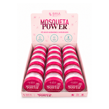 Box Pó Solto Ultra Fino Aveludado Mosqueta Power Bria Beauty - 18 Unidades