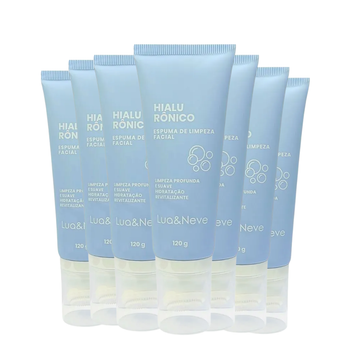 Espuma de Limpeza Facial com Ácido Hialurônico Lua & Neve – Box com 12 Unidades