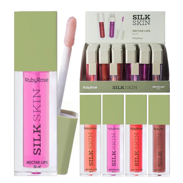 Lip Oil Nectar Lips Silk Skin Ruby Rose – Box com 36 Unidades
