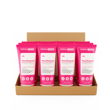 Gel Facial Antirressecamento Dermachem Rosa Mosqueta 100g – Box com 12 Unidades