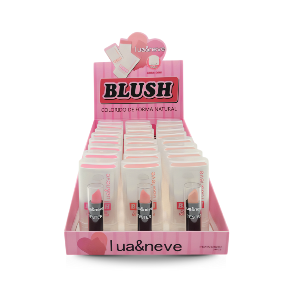 Blush Colorido de Forma Natural Lua & Neve – Box com 24 Unidades