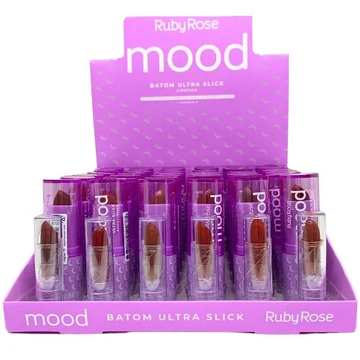 Box C/ 36 Unidades Batom Ultra Slick Mood Ruby Rose R$: 7,99
