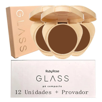 Pó Compacto Glass Ruby Rose - Box com 12 Unidades (Cor GP20)