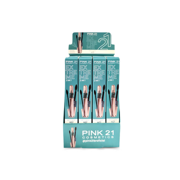 Máscara de Cílios Extreme 2 em 1 Pink21 Cosméticos – Box com 12 Unidades
