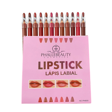 Box Lápis Labial Lipstick Phallebeauty - 12 Unidades