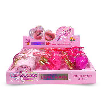 Box Lip Gloss Coração Love Rain - 09 Unidades