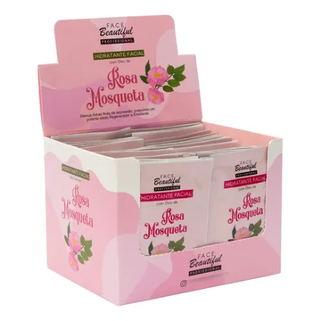 Box Hidratante Facial Sachê Col Óleo De Rosa Mosqueta Face Beautiful - 50 Unidades