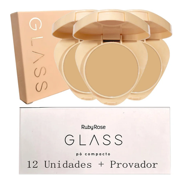 Pó Compacto Glass Ruby Rose - Box com 12 Unidades (GPM20)